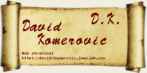 David Komerović vizit kartica